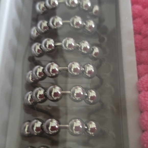 THE BIG ONE PINK 15-PIECE BATH SET SHOWER CURTAIN RUG RINGS LINER SET - Picture 7 of 8